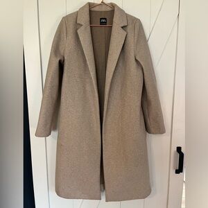 Zara Women's Long Coat in Camel-very chic and so flattering! 🤎